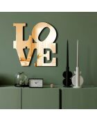 Decoratieve gouden spiegel 47 x 48 cm