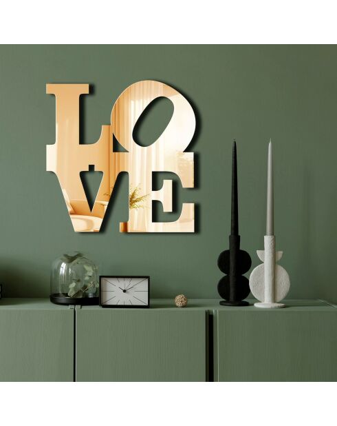 Decoratieve gouden spiegel 47 x 48 cm