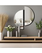 Decoratieve zilveren spiegel 44 x 50 cm