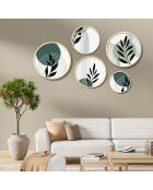 Set di 5 quadri incorniciati multicolori