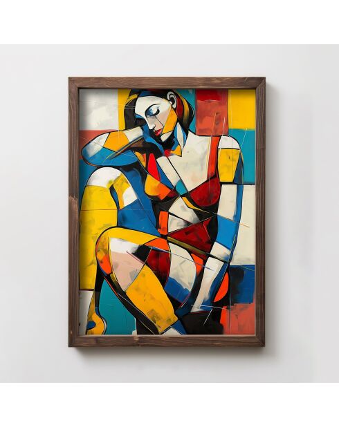 Gerahmte MDF-Dekorplatte 35 x 47 x 2 cm