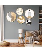 Gerahmte MDF-Dekorplatte (5 Stück)