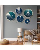 Quadro decorativo in MDF con cornice (5 pezzi) multicolore 43,5 x 43,5 cm (1 pezzo)
37 x 37 cm (1 pezzo)
31 x 31 cm (1 pezzo)
26 x 26 cm (1 pezzo)
18 x 18 cm (1 pezzo)