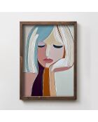 Gerahmte MDF-Dekorplatte 35 x 47 x 2 cm