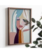 Gerahmte MDF-Dekorplatte 35 x 47 x 2 cm