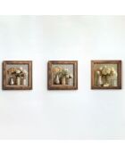 Quadro decorativo in MDF con cornice (3 pezzi) 16 x 16 x 2 cm