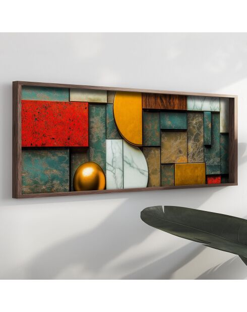 Pannello decorativo in MDF con cornice 40 x 120 x 3,5 cm