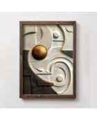 Gerahmte MDF-Dekorplatte 35 x 47 x 2 cm