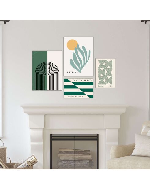 Dekorative MDF-Platte (4 Stück) mehrfarbig 62 x 85 cm