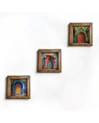 Quadro decorativo in MDF con cornice (3 pezzi) 16 x 16 x 2 cm