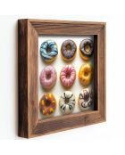 Quadro decorativo in MDF con cornice (3 pezzi) 16 x 16 x 2 cm