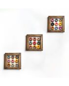 Quadro decorativo in MDF con cornice (3 pezzi) 16 x 16 x 2 cm