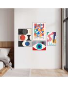 Dekorative MDF-Platte (4 Stück), mehrfarbig, 62 x 85 cm