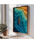 Gerahmte MDF-Dekorplatte 35 x 47 x 2 cm