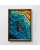 Gerahmte MDF-Dekorplatte 35 x 47 x 2 cm