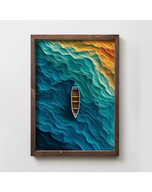 Gerahmte MDF-Dekorplatte 35 x 47 x 2 cm