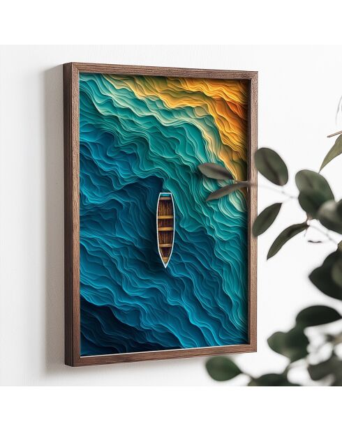 Gerahmte MDF-Dekorplatte 35 x 47 x 2 cm