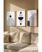 Gerahmtes Dekobild (3 Stück) mehrfarbig 33 x 48 cm