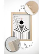 Gerahmtes Dekobild (3 Stück) mehrfarbig 33 x 48 cm