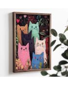 Pannello decorativo in MDF con cornice 50 x 70 x 3,5 cm