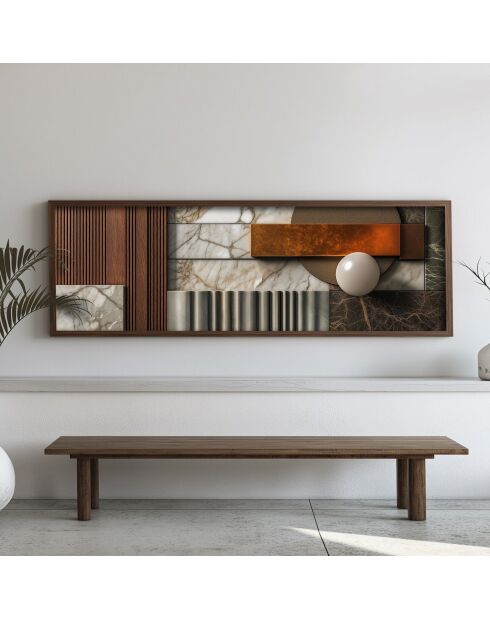 Pannello decorativo in MDF con cornice 40 x 120 x 3,5 cm