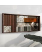 Gerahmte MDF-Dekorplatte 40 x 120 x 3,5 cm