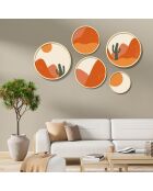 Quadro decorativo in MDF con cornice (5 pezzi) multicolore 43,5 x 43,5 cm (1 pezzo)
37 x 37 cm (1 pezzo)
31 x 31 cm (1 pezzo)
26 x 26 cm (1 pezzo)
18 x 18 cm (1 pezzo)