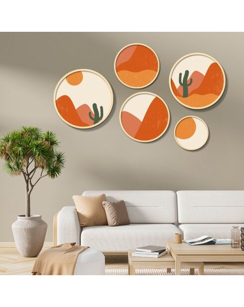 Quadro decorativo in MDF con cornice (5 pezzi) multicolore 43,5 x 43,5 cm (1 pezzo)
37 x 37 cm (1 pezzo)
31 x 31 cm (1 pezzo)
26 x 26 cm (1 pezzo)
18 x 18 cm (1 pezzo)