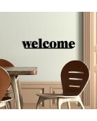 Accessoire mural décoratif en métal noir - 70 x 13 cm