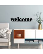 Accessoire mural décoratif en métal noir - 70 x 13 cm