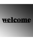 Accessoire mural décoratif en métal noir - 70 x 13 cm