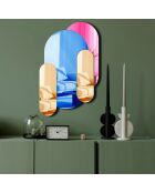 Veelkleurige decoratieve spiegel - 34 x 53 cm