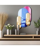 Veelkleurige decoratieve spiegel - 34 x 53 cm