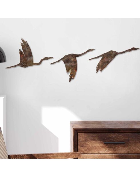 Accesorio decorativo de pared de metal antiguo - 18 x 27 cm