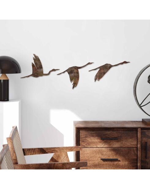 Accesorio decorativo de pared de metal antiguo - 18 x 27 cm