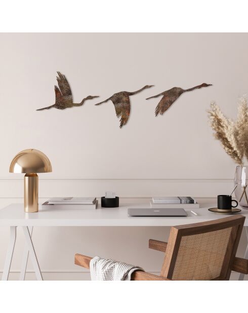 Accesorio decorativo de pared de metal antiguo - 18 x 27 cm