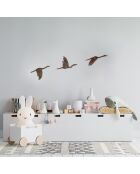 Accesorio decorativo de pared de metal antiguo - 18 x 27 cm