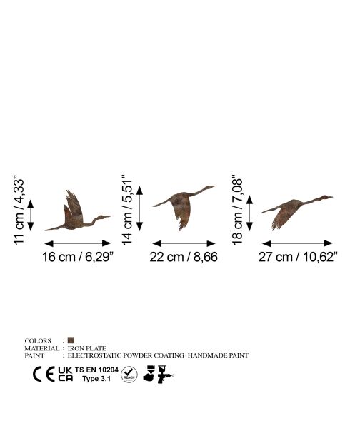 Accesorio decorativo de pared de metal antiguo - 18 x 27 cm