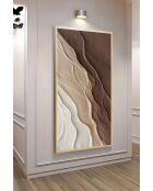 Pannello decorativo incorniciato in MDF multicolore - 120 x 50 cm