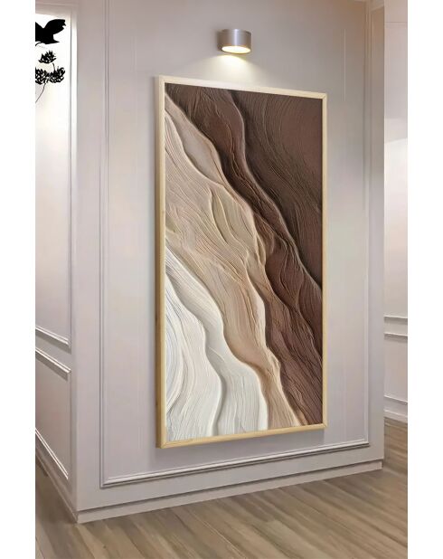 Tableau décoratif encadré en MDF multicolore - 120 x 50 cm