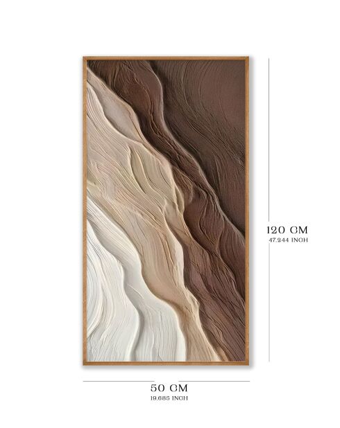 Tableau décoratif encadré en MDF multicolore - 120 x 50 cm