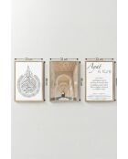 Tableau décoratif encadré en MDF (3 pièces) multicolore - 33 x 48 cm