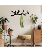 Wandhaak van zwart metaal - 67 x 27 cm