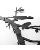 Wandhaak van zwart metaal - 67 x 27 cm