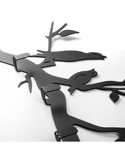 Wandhaak van zwart metaal - 67 x 27 cm