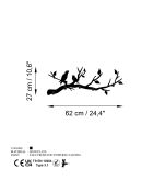 Wandhaak van zwart metaal - 67 x 27 cm