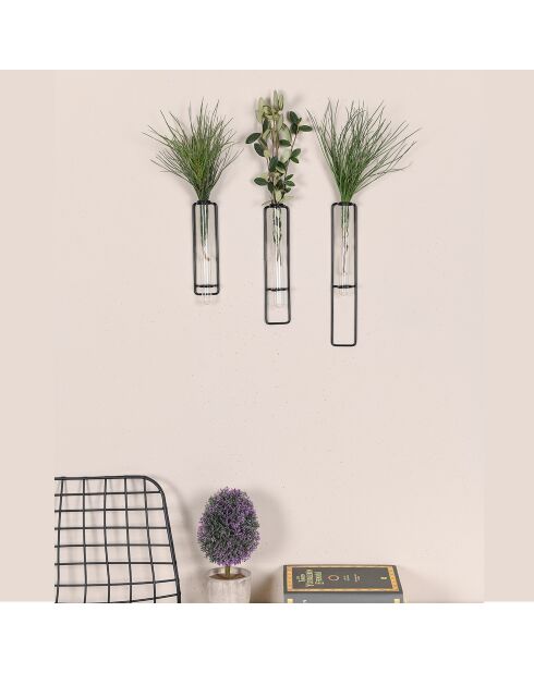 Accessorio decorativo da parete nero - 20 x 25 x 30 cm