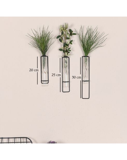 Accessorio decorativo da parete nero - 20 x 25 x 30 cm