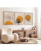 Pannello decorativo incorniciato in MDF (3 pezzi) multicolore - 35 x 50 cm