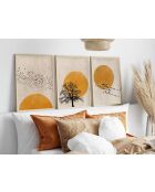 Pannello decorativo incorniciato in MDF (3 pezzi) multicolore - 35 x 50 cm